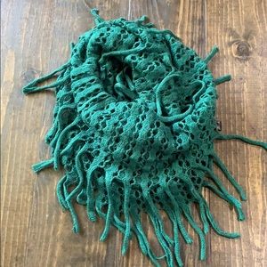 Emerald green infinity scarf